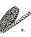 ANSI 40 Stainless Steel Roller Chain 0.500 Inch Pitch, 5 Feet With One Connecting Link, Premium 304 Stainless, Heavy Duty Chain for Machinery