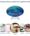 Ocean Sea Blue Round Cabinet Knobs With Screws For Dresser Kitchen Bathroom Stainless Steel Hardware Built To Last Anti Rust Finish Durable Metal Drawer Knobs Easy Install Smooth Texture Ideal For Cabinets And Drawers, ocean blue knob on cabinets