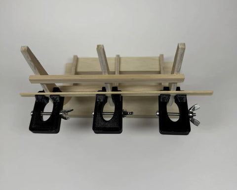 5 Piece Hull Planking Clamps For Wooden Model Ship Kit With Frame Plank Holder Tool Wingnut Tightening Keeps Your Hull Secure Without Marking Pro Grade PETG 3D Printed Flexible Clamp Set For Ship Builders on frame
