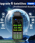 Handheld GPS Surveying Gadget With 3.2 Inch Color Screen And Multi GNSS Support Seven Measuring Modes For Land Area Length Slope And Save Coordinates Points On The Job For Quick Accurate Mapping showing 6-satellite signals