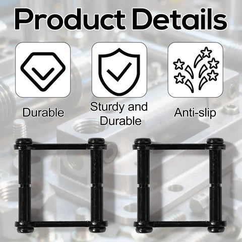 Three Set Anti Walk Pins Kit For Vehicles And Model Aircraft Durable Iron Anti Slip Rotation Pins For Cars Planes And Motorcycles Heavy Duty With Mounting Brackets Screws And Wrenches For Secure Alignment displayed with features icons