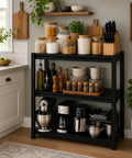 Heavy Duty 3 Tier Kitchen Storage Shelf Boltless Metal Rack With Adjustable Shelves Up To 1200 Lbs Total Ideal Pantry Organizer
