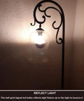 Half Gold Reflected LED Edison Bulbs 6W 60W Equivalent Dimmable G80 Globe Shape E26 Soft White 2700K Eye Friendly Decorative