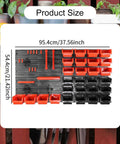 Massive Wall Mount Organizer Pegboard Rack Keeps The Shop Spotless And Sorted This Rugged Build Makes Tool Hunting A Total Breeze For Weekend Warriors Who Want Zero Fuss Setup, displaying sizes 95.4cm x 54.4cm with storage trays.
