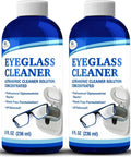 Heavy Duty Ultrasonic Eyeglass Cleaner Concentrate 16 Oz Solution bottles with blue labels for effective lens cleaning