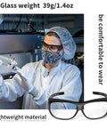 Scientist wearing CO2 Laser Safety Goggles 10.6 Micron Reflective Eyewear With OD6 Plus Protection Ultra Lightweight Durable Frame