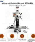 Benchtop Drilling Milling Machine With 1300W Brushless Motor Variable Speed 20 To 2250 RPM featuring adjustable controls and heavy-duty build.