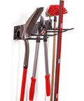 Garage Tool Organizer Wall Mount Rack With Beefy Heavy Gauge Steel Backplate And Welded Hooks Holds 650 Lbs with tools hanging