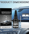 Windshield Crack Repair Kit 2 Pack Quick Fix Formula With 30ml Glass Repair Liquid 2 Blades And 10 Curing Films Universal Cracks Gone