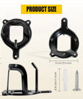 Product size detail of Six Pack Horse Bridle Rack Hooks Kit Heavy Duty Metal Halter Hanger With Tubes And Screws
