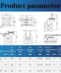 Diagram of No Sweat Setup Dual Ball Bearing Casters Set Of Four 2.5 Inch Black Furniture Wheels Fits 12X30mm Stems with dimensions.