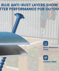 600 Pieces Blue Anti Rust Pocket Hole Screws 1.5 Inch With Washer Head layered image showing rust-resistant coating