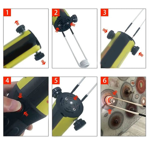 Knuckle Buster Induction Heater Coil Kit Featuring Thick Brass Cores and Versatile Shapes using heating coils on rusted bolts.