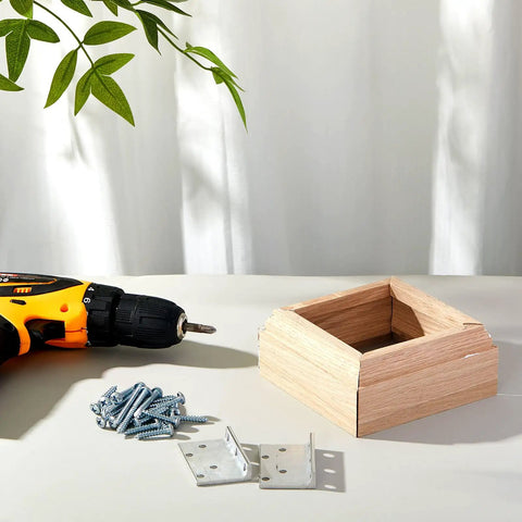 Three And A Half Inch Newel Post Mounting Kit With L Brackets And Metal Post Anchors DIY Friendly Includes Red Oak Wood Trim Deck Bases And Fasteners For Securing Handrails And Balustrades To Stairs And Floors
