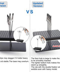 Comparison of first and updated versions of Painting Stand Base And 20 Piece Alligator Clip Stick Set for airbrush hobby model parts.