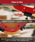 Heavy Duty Aluminum Router Corner Radius Templates Set Slick CNC Woodworking Guides showing alignment and usage instructions on jigs.