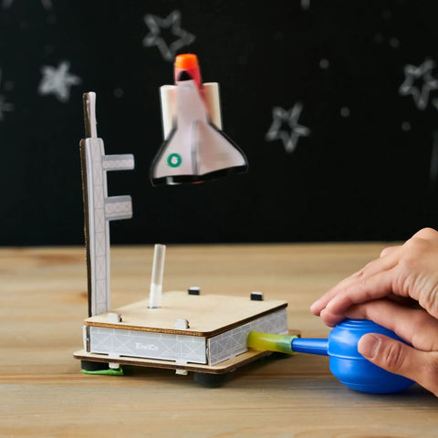 Totally Build It Yourself Space Explorer Kit For Kids Ages Five Plus With Real World Science Lessons Spin A Mini Solar System Build And Launch Model Rockets Paint Space Crafts And Learn How Astronauts Fly; hand launching paper rocket