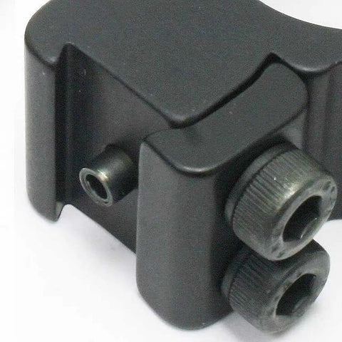 Close-up of Medium 1 Ring Scope Mount For Airguns, 9.5-11.5mm Dovetail, Adjustable with two hex screws