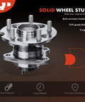 Rear Right Wheel Bearing And Hub Assembly With ABS And 5 Lug For Toyota Highlander 2008 2013 FWD Compatible High Load Capacity Durable Replacement Easy Install