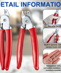 Hog Ring Pliers Kit With 300 Galvanized Rings, Pro Grade Straight And 45 Degree Bent Pliers, red pliers, non-slip handles.