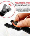 Adjustable Pin Spanner Wrench For Angle Grinders, Real Tough Tool Steel Build, Universal 10 To 40 Mm Grip Key shown in use.