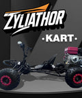 Side view of 212cc Gas Powered Go Kart With CVT Belt Drive And 420 Chain Up To 45 MPH in showroom setting