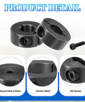 Single Split Shaft Collar Set With 12 mm Bore And 28 mm Outer Diameter 11 mm Thick Carbon Steel Locking Collar Clamp With Set Screw