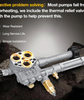 Beefed Up Complete Pump Head With Unloader And Thermal Relief Valve For Pressure Washer Replacement Kit on rough surface
