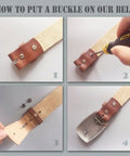Steps to attach Antique Silver Mechanic Belt Buckle For Tradesman Style Zinc Alloy With Stainless Steel Back Loop Fits Up To 40 mm Wide Belts.