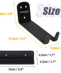 Wall Mounted Bike Pedal Hook Rack For Indoor Storage And Garage Organization With Tire Brackets Space Saving Hanger dimensions.