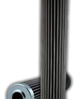 Two Pack Hydraulic Filter Replacement Set Direct Interchange Compatible With Schroeder NNZ3 Protect Your Equipment Made In USA Or Canada ISO Certified Filter Elements For Heavy Machinery, showing glass media filter with metal ends.