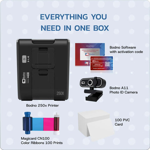 Plug And Play Desktop Identification Card Printer With Built In Camera And Full Color Ribbon Shoots Out Crisp Badges Instantly Smooth 300 Dpi Workflow That Keeps Your Crew Hustling Without Waiting On Slow Shipping Runners with included software, ribbons, and PVC cards.