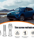 8 Piece M12x1.25 Wheel Hub Bolt Stud And Nut Set For Cars Steel Chrome Lug Kit With Lug Nuts Replacement OEM 28171AJ000 28365FE001