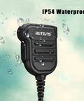 Heavy Duty Radio Microphone Shoulder Mic For Police And Hobbyists IP54 Waterproof Walkie Talkie Mic With K Head Plug