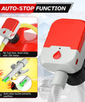 No Sweat Portable Fuel Transfer Pump With Smart Auto Stop Shutoff 3.8 Gallons Per Minute showing auto-stop function design.