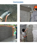 High Performance Portable Mortar Sprayer Machine For Automatic Wall Rendering And Stucco Plastering Works Cement Equipment For Construction Industry Applications Efficient And Versatile Building Tool Solution in use, cement spraying on walls.