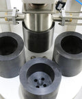 Heavy Duty Vacuum Capper For Glass Jars And Tin Cans With Adjustable 30 To 80 Mm Jaw showing vacuum sealing cylinders on machine.