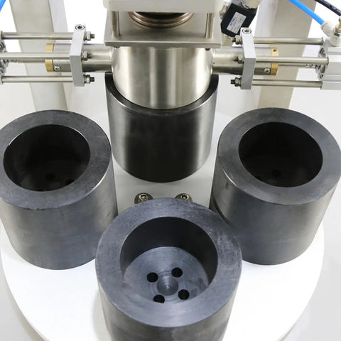 Heavy Duty Vacuum Capper For Glass Jars And Tin Cans With Adjustable 30 To 80 Mm Jaw showing vacuum sealing cylinders on machine.
