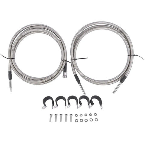 Premium Fuel Line Kit For Chevy Silverado And GMC Sierra Replaces 819-816 Perfect Fix For Leaks And Bad Delivery On 2004 To 2010 Models. braided fuel lines with clamps and hardware