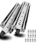 Detachable Built Tough Industrial Grade Heavy Duty Drawer Slide With Lock For Side Mount 28 Inch Pair with screws