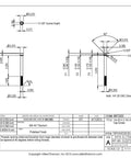 Detailed technical drawing of Pack Of Three 1/4-20 By 3-1/4 Inch Ti-6Al-4V Titanium Socket Head Cap Screws.