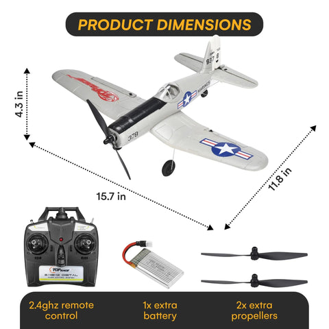 Ready To Fly 4 Channel RC Plane For Adults With Beast Performance, Advanced Foam Construction, Propeller Saver Upgrade