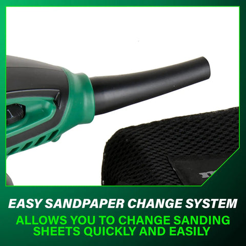 5 Inch Random Orbit Finishing Sander With Variable Speed And Palm Size Comfort Grip 230W Motor 9000 To 13000 RPM Dust Collection Hose