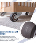 2 Pack Low Profile Anti Sag Caster Wheels Featuring Slick 360 Degree Swivel Action and Hassle Free Door Support on crib