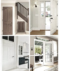 Interior doors showcasing Invisible Drive-In Closet Ball Catch Hardware, 2 Pack Black Finish, Adjustable Ball Latch.