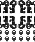 24 Piece Linkage Clip Set Universal Fit For Vintage Cars Trucks Wagons Sedans With Assorted Sizes And Styles To Cover A Wide Range of Linkage Systems And Make Restoration Projects Easier For DIY Hot Rods And Classic Cars black iron clips set