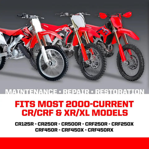 Honda Elite 210 Piece Bolt Kit For CR125R CR250R CRF250R CRF450R CRF450X CRF450RX XR And XL Models with red CRF bikes