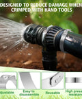 Beefy Heavy Duty 50 Pieces 1 Inch Irrigation Hose Clamps for Drip System Leakproof Stainless Steel in action on pipe