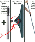 Assembly steps for Extra Long Turf Rake For Artificial Grass Built Tough Heavy Duty Astro Turf Bristle Brush For Leaves Removal