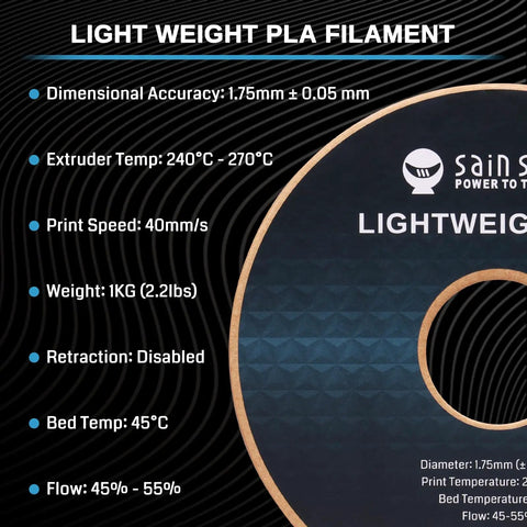 Ultra Lightweight Lw Pla 3D Printer Filament For Rc Airframes And Drone Chassis Using Active Foaming To Make Tough Prints Hit Different At 1.75Mm And 1Kg Spool In Bright White